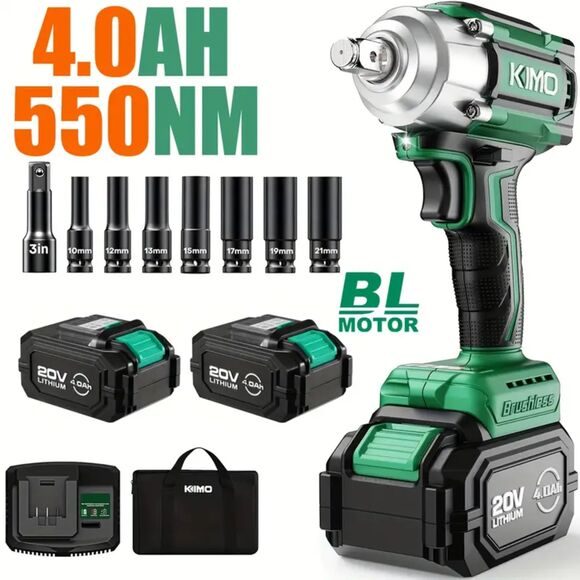 KIMO 20V Brushless Cordless Impact Wrench - 1/2 Inch TM - Picture 1 of 3